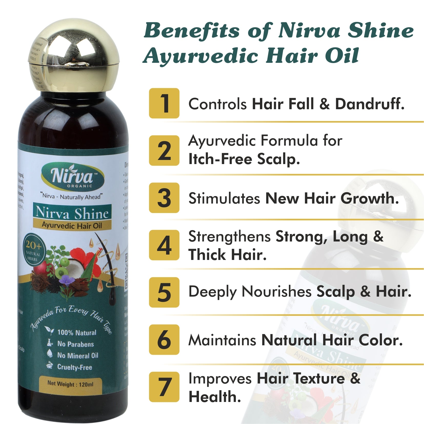 Nirvashine Ayurvedic Hair Oil